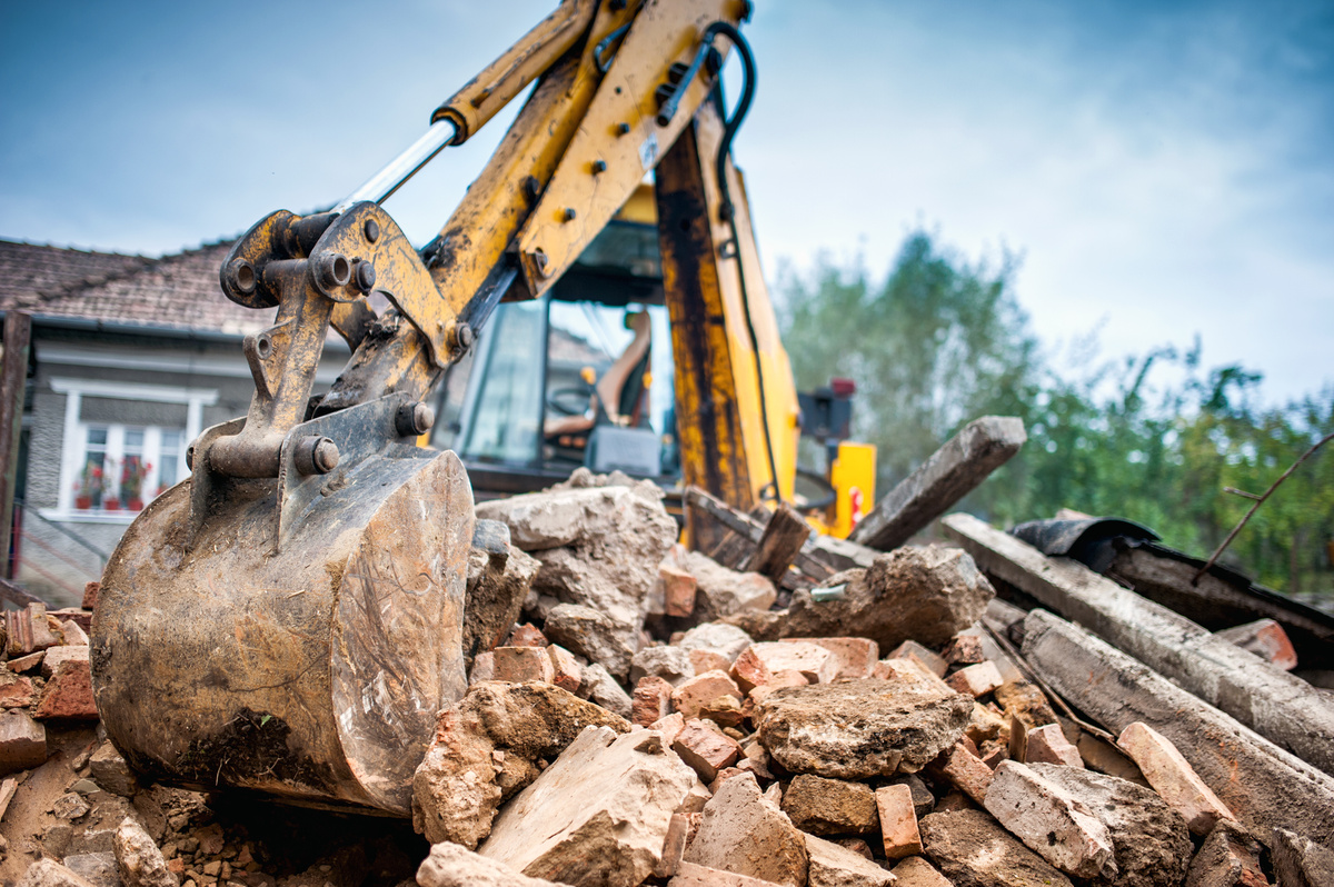 Travaux de démolition près de Langon