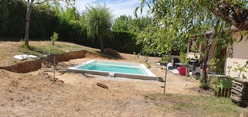 Pose de piscine à coque