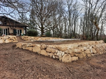 Travaux d’enrochement près de Langon