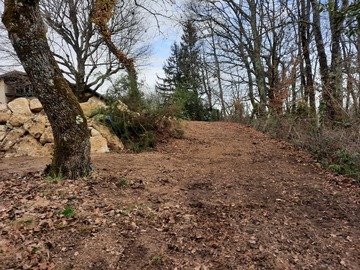 Travaux d’enrochement près de Langon